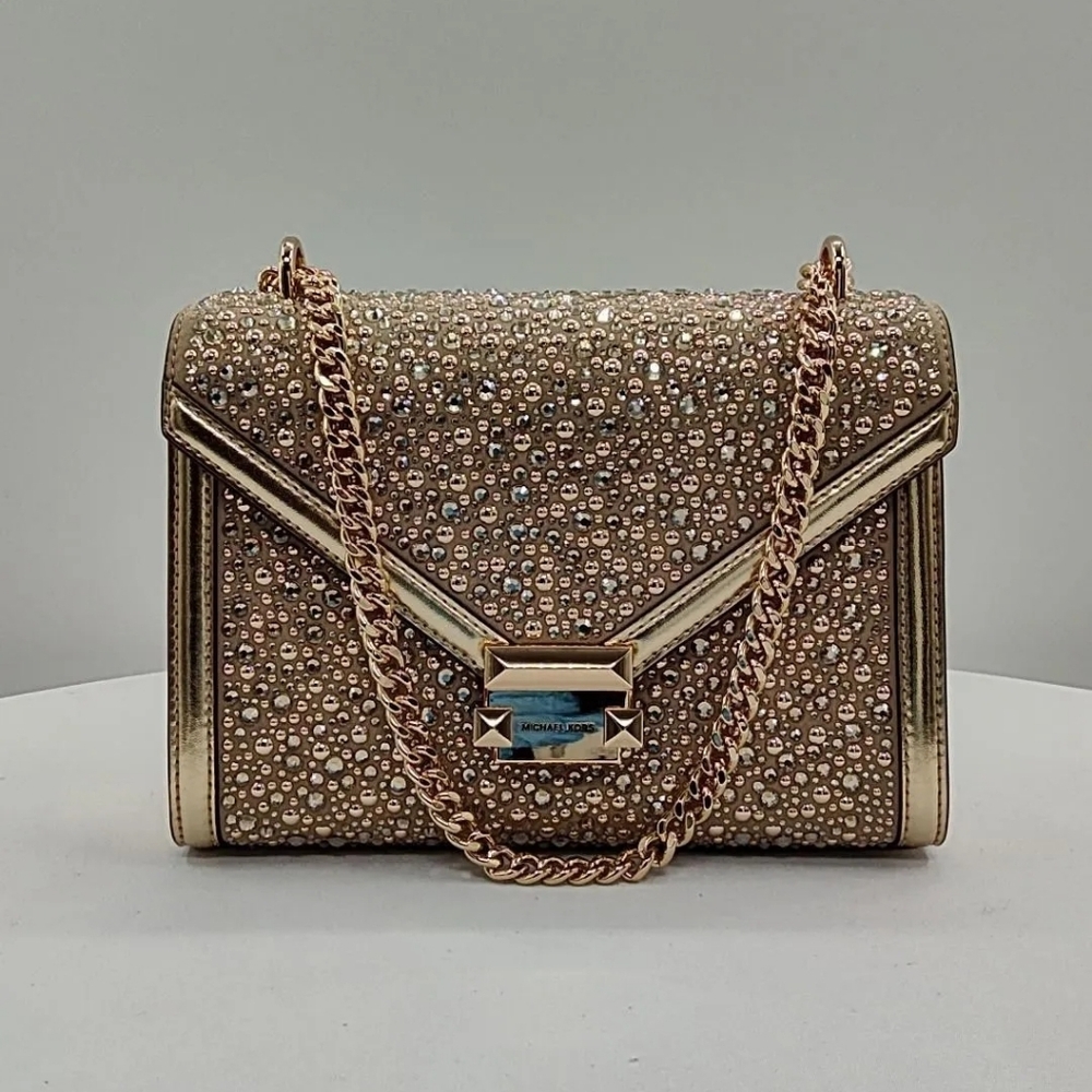 Michael Kors Whitney Elegant Gold Studded Women's Bag